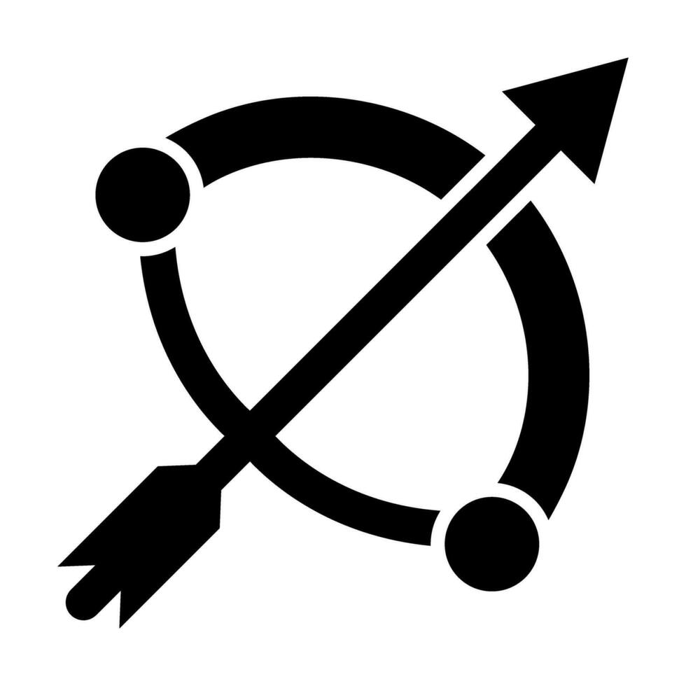 Archery Vector Glyph Icon Design