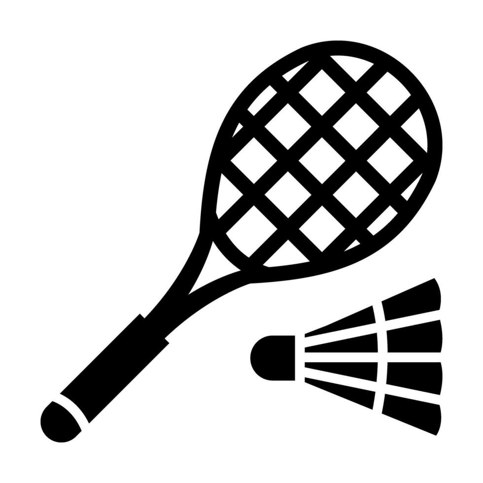 Badminton Vector Glyph Icon Design