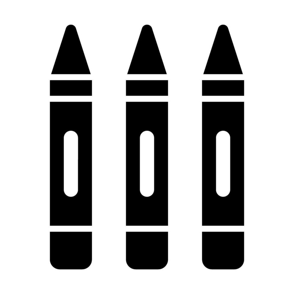 Crayons Vector Glyph Icon Design