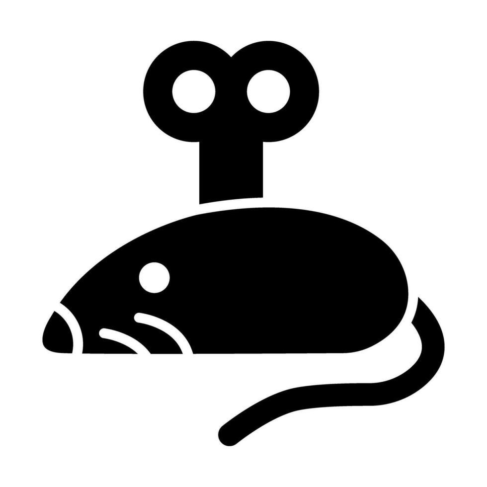 juguete ratón vector glifo icono diseño