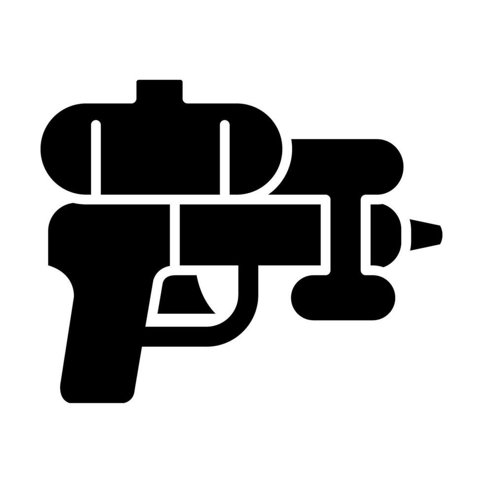 agua pistola vector glifo icono diseño