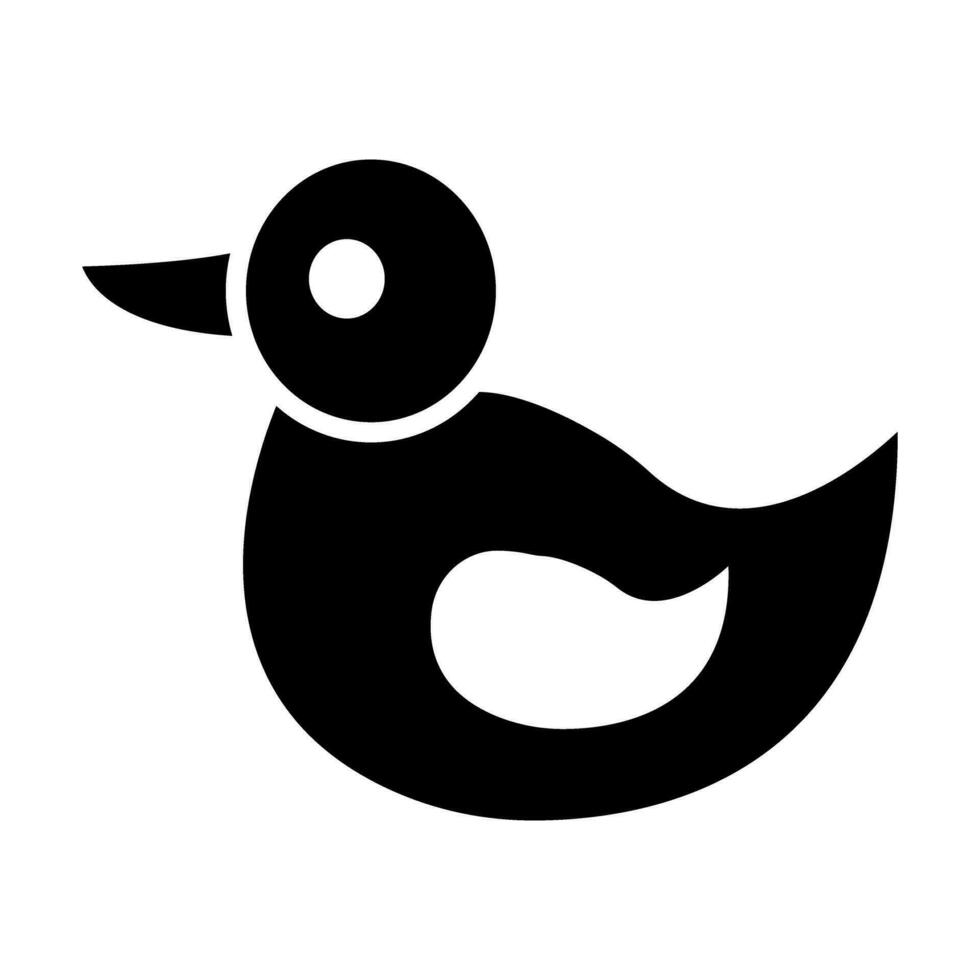 Toy Duck Vector Glyph Icon Design