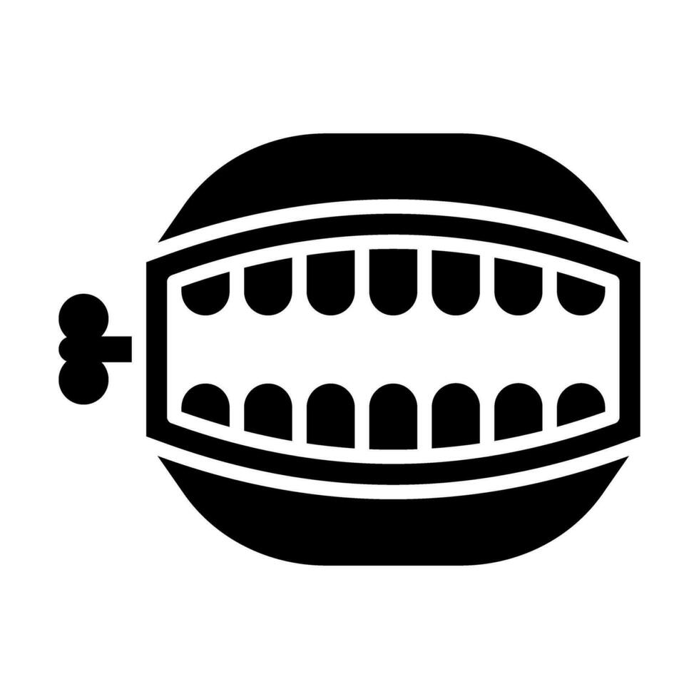Toy Teeth Vector Glyph Icon Design