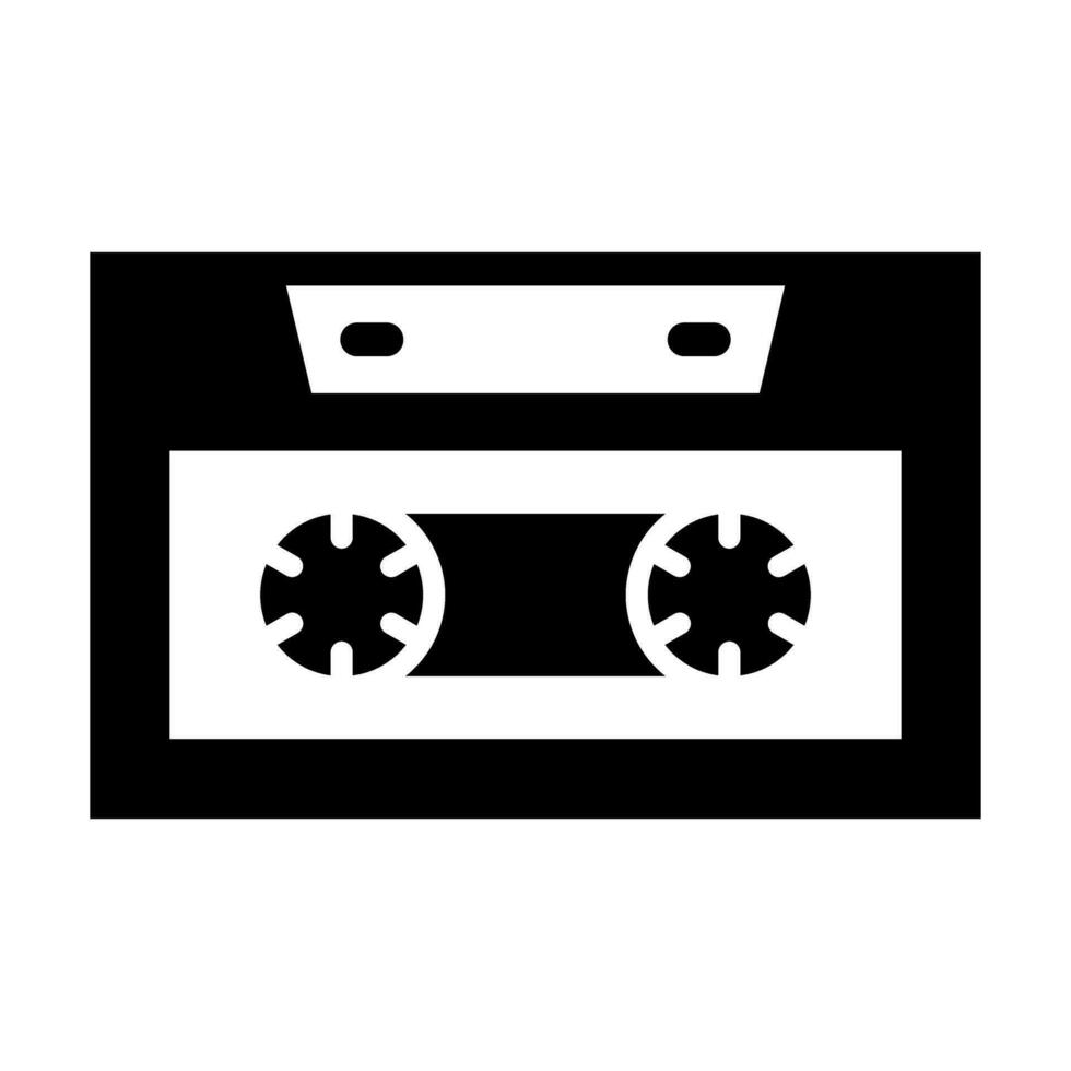 Cassette Vector Glyph Icon Design