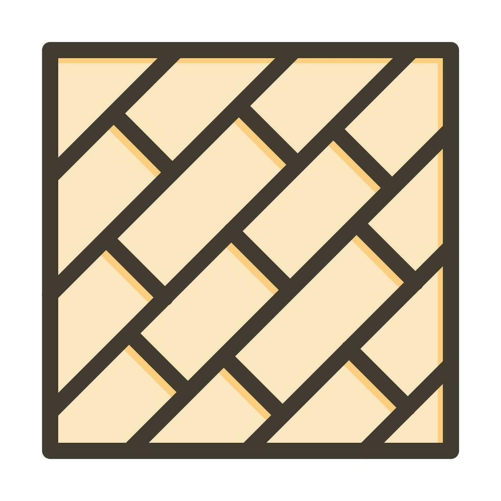 Floor Vector Thick Line Filled Colors Icon Design