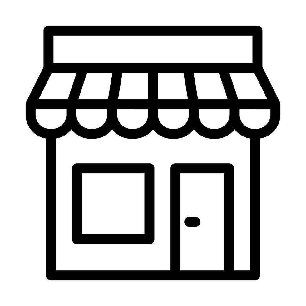 tienda vector grueso línea icono para personal y comercial usar.