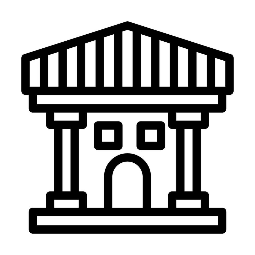 Museum Vector Thick Line Icon For Personal And Commercial Use.