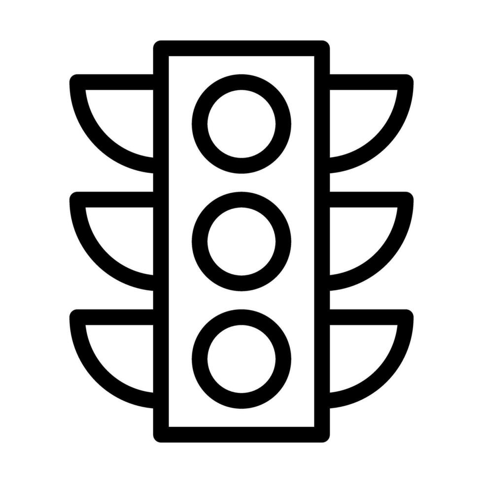 Traffic Light Vector Thick Line Icon For Personal And Commercial Use.