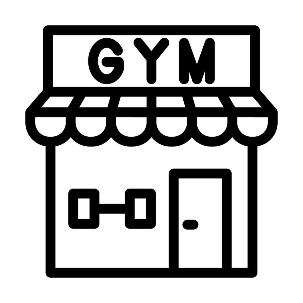 Gym Vector Thick Line Icon For Personal And Commercial Use.