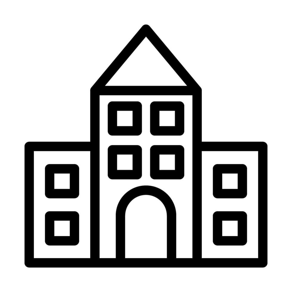 School Vector Thick Line Icon For Personal And Commercial Use.