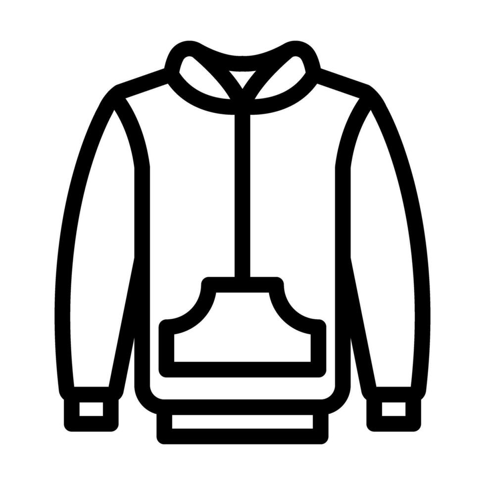 Hoodie Vector Thick Line Icon For Personal And Commercial Use.