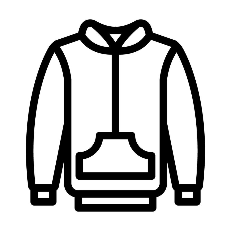 Hoodie Vector Thick Line Icon For Personal And Commercial Use.