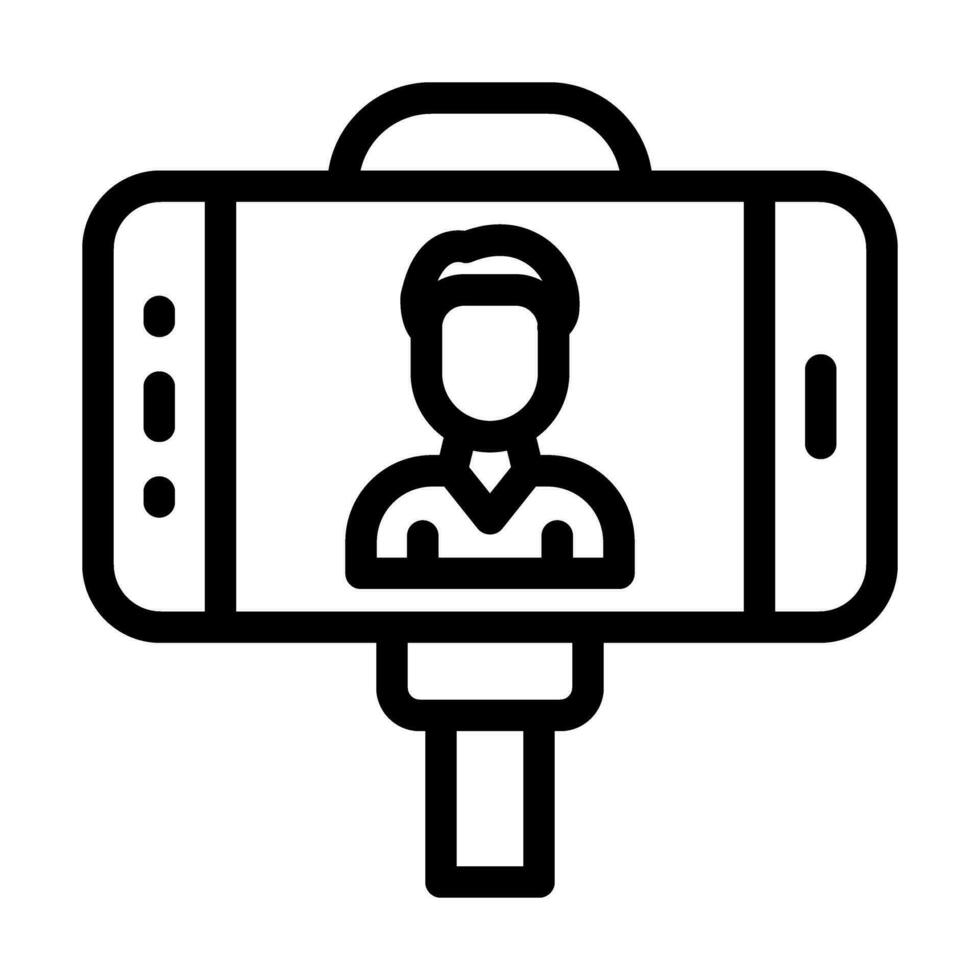 Selfie Vector Thick Line Icon For Personal And Commercial Use.