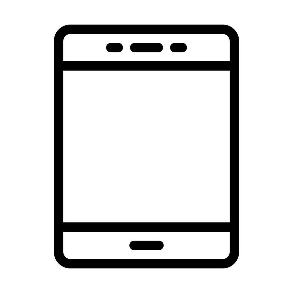 Tablet Vector Thick Line Icon For Personal And Commercial Use.