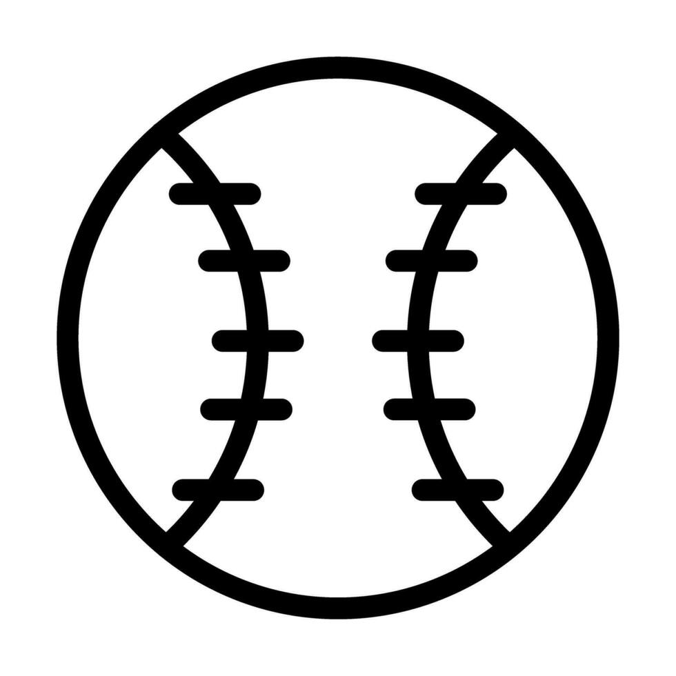 Baseball Vector Thick Line Icon For Personal And Commercial Use.