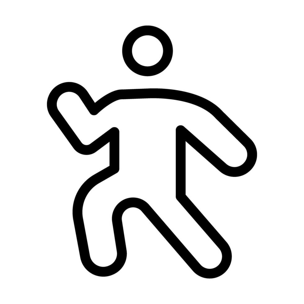 Running Vector Thick Line Icon For Personal And Commercial Use.