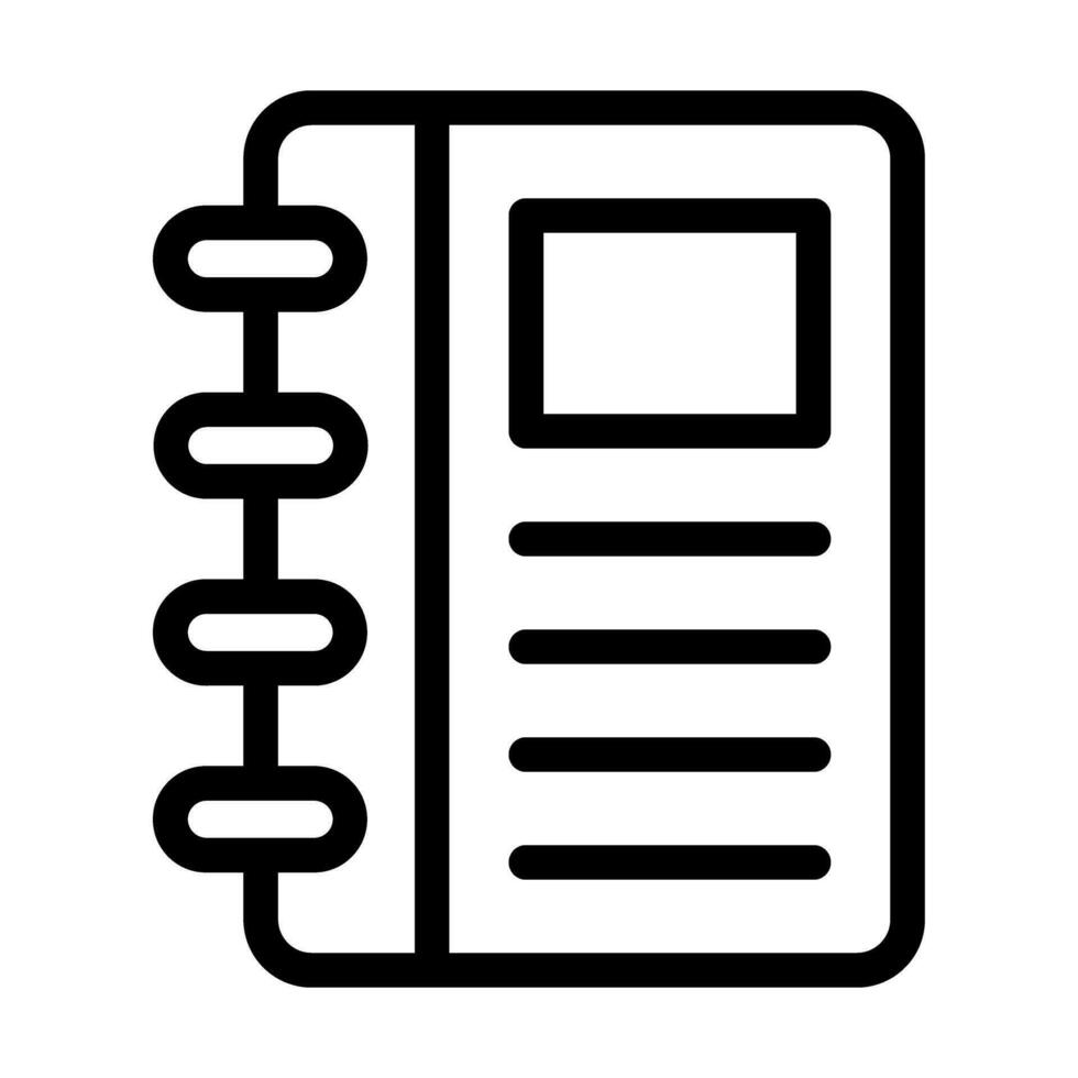 Diary Vector Thick Line Icon For Personal And Commercial Use.
