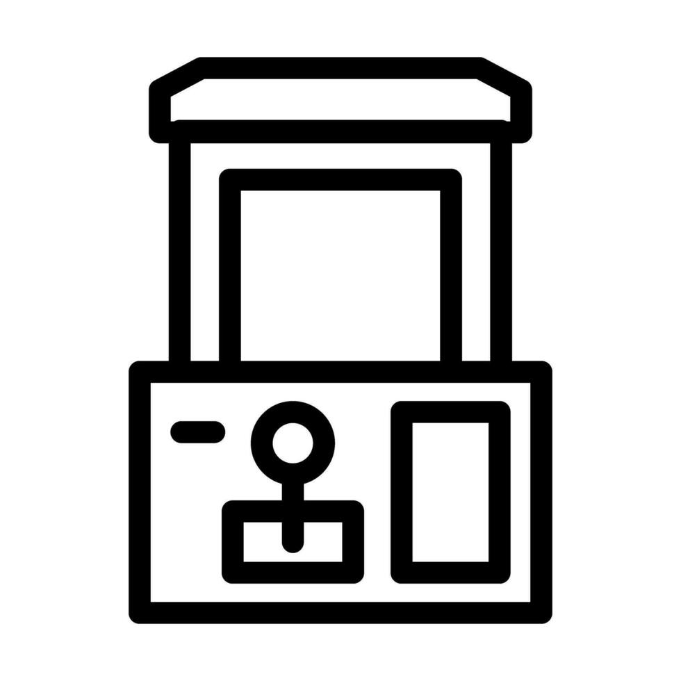 Claw Machine Vector Thick Line Icon For Personal And Commercial Use.