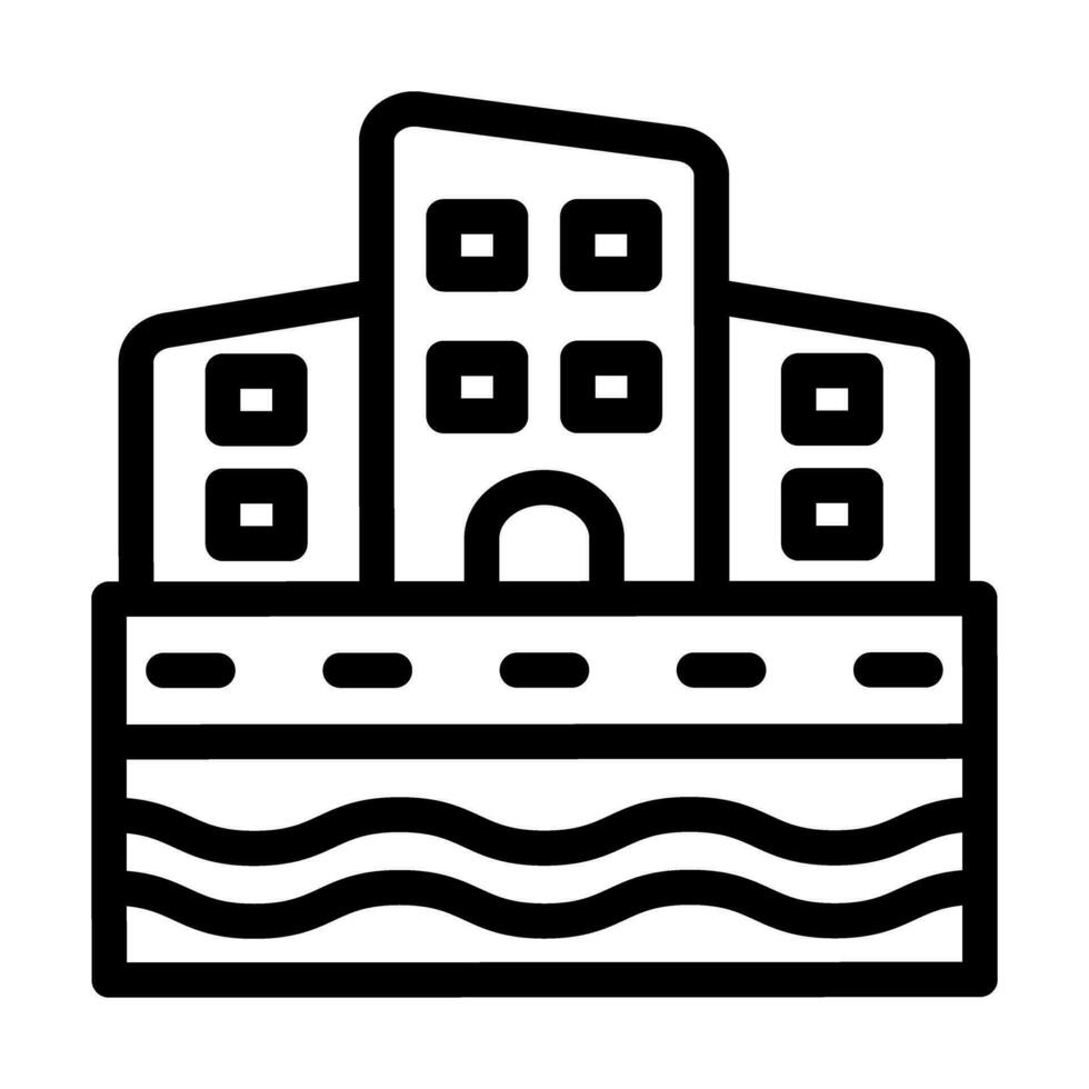 City Vector Thick Line Icon For Personal And Commercial Use.