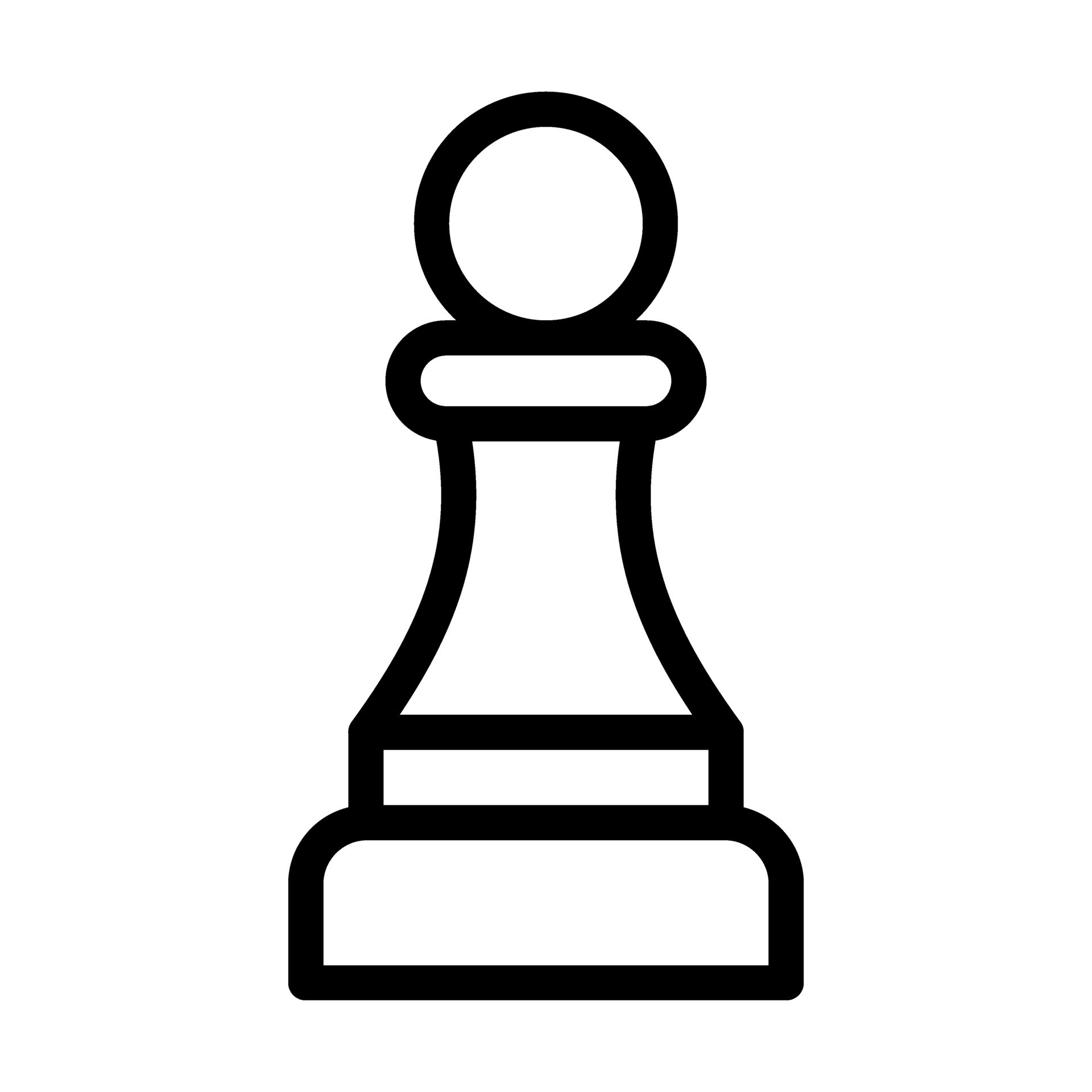 Chess pawn icon, outline style 14348122 Vector Art at Vecteezy