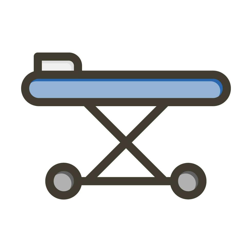 Stretcher Thick Line Filled Colors For Personal And Commercial Use. vector