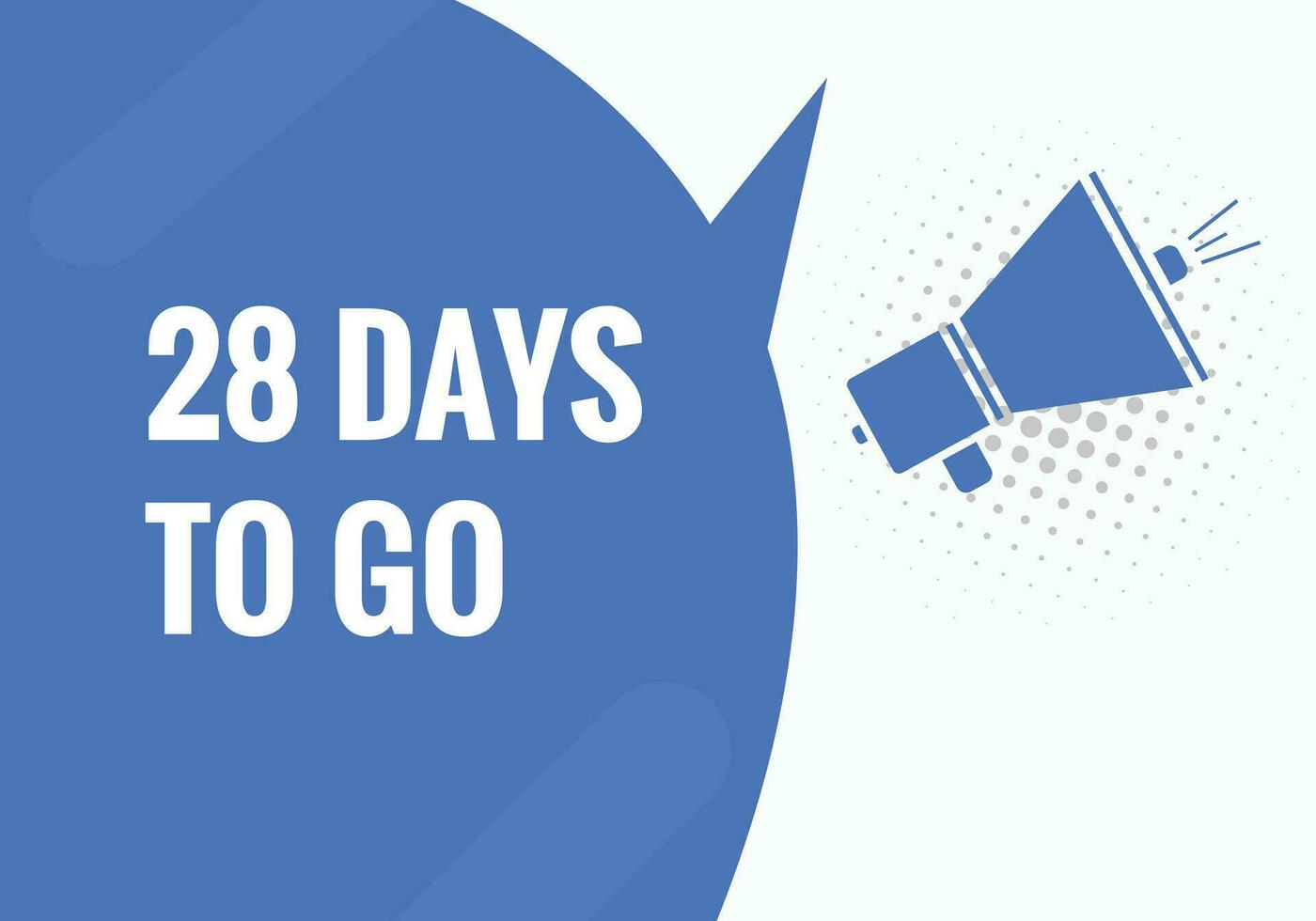 28 days to go text web button. Countdown left 28 day to go banner label vector