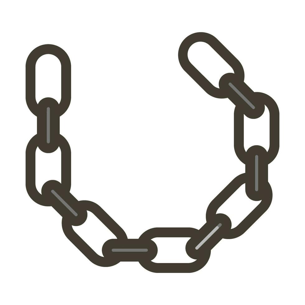 Chain Thick Line Filled Colors For Personal And Commercial Use. vector