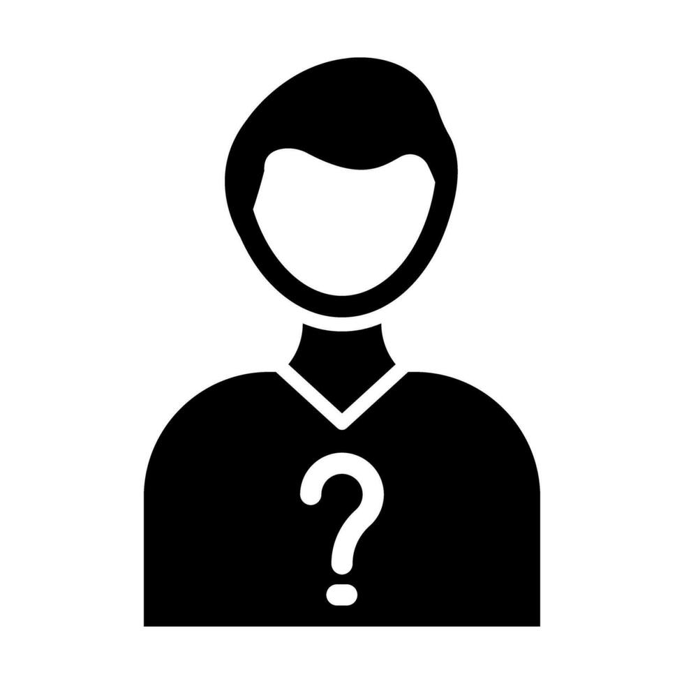 Missing Person Vector Glyph Icon For Personal And Commercial Use.