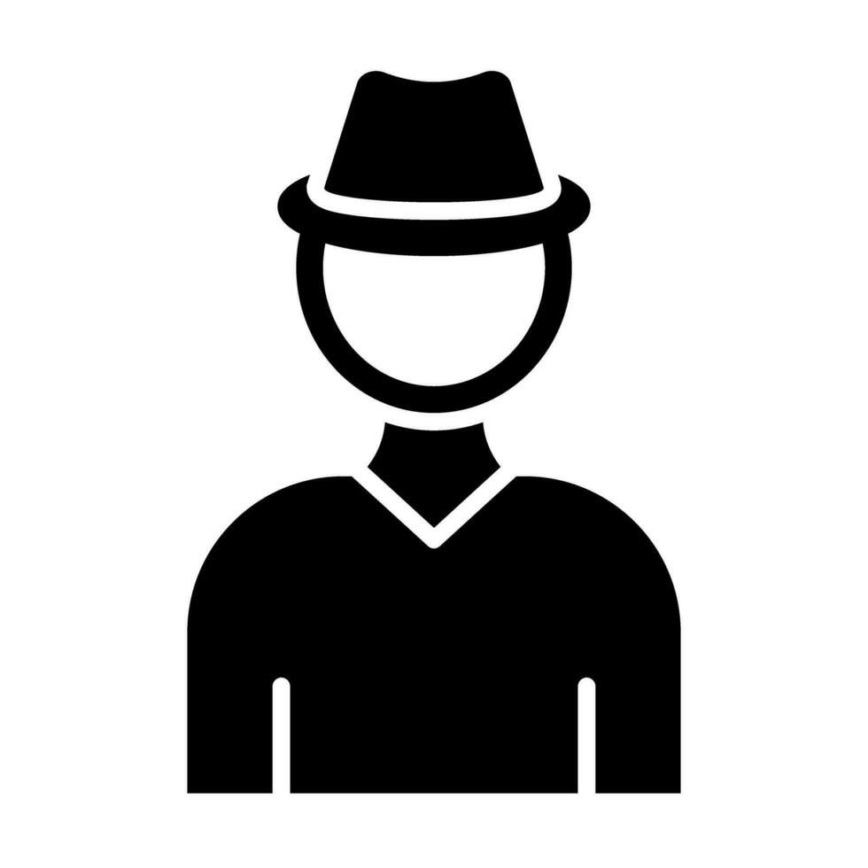 Private Investigator Vector Glyph Icon For Personal And Commercial Use.