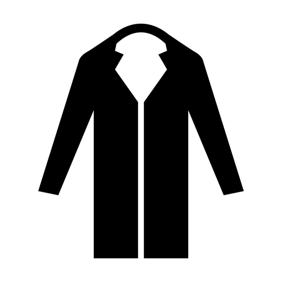 Long Coat Vector Glyph Icon For Personal And Commercial Use.