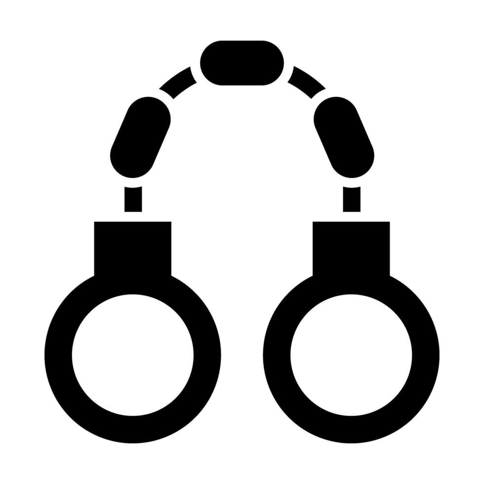 Handcuffs Vector Glyph Icon For Personal And Commercial Use.