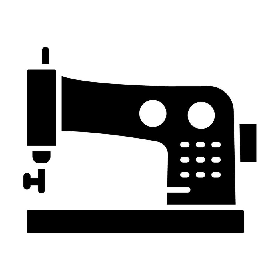 Sewing Machine Vector Glyph Icon For Personal And Commercial Use.