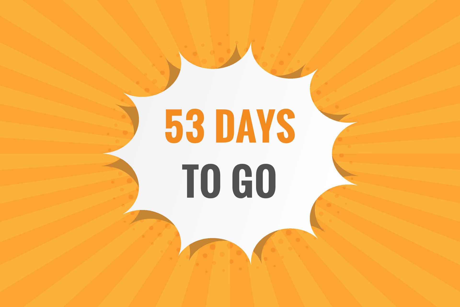 53 days to go countdown template. 53 day Countdown left days banner