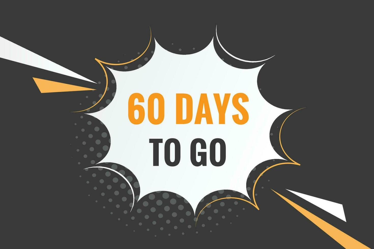 60 days to go countdown template. 60 day Countdown left days banner design vector