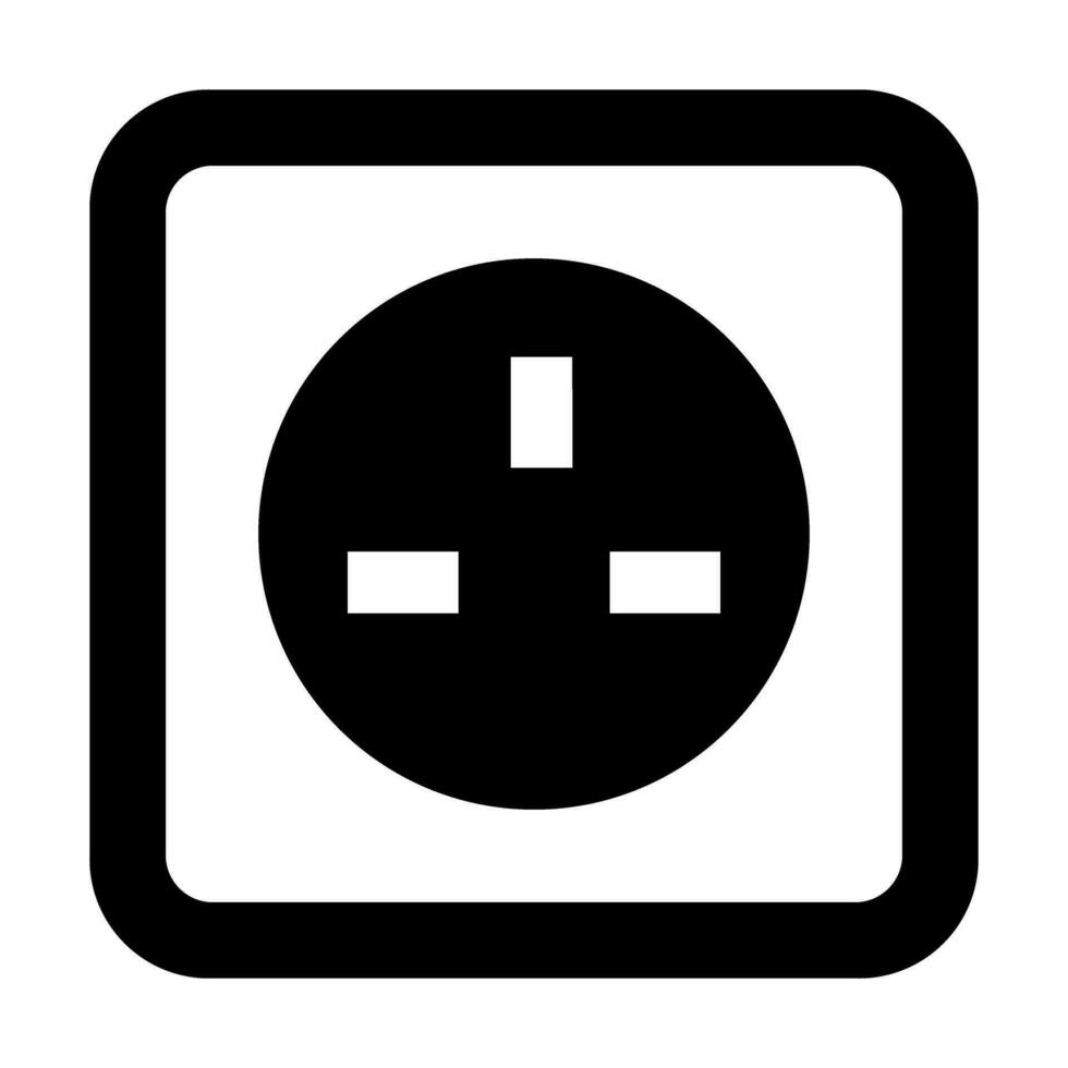 Wall Socket Vector Glyph Icon For Personal And Commercial Use.