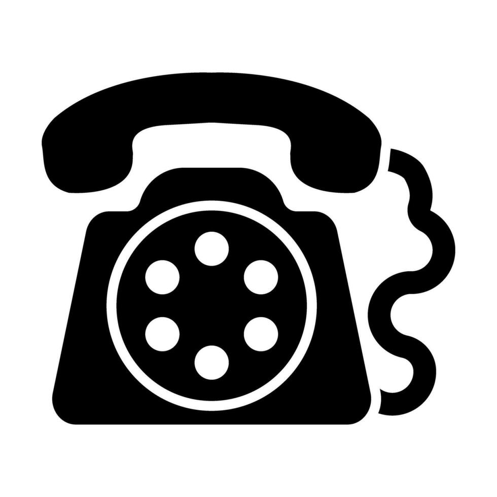 Telephone Vector Glyph Icon For Personal And Commercial Use.