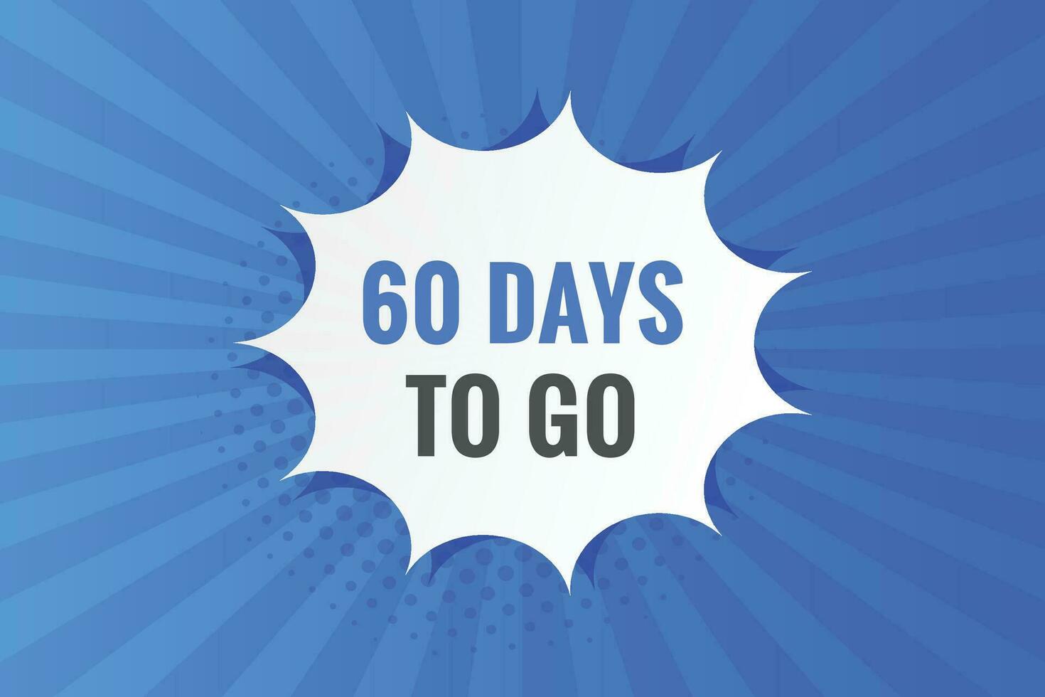 60 days to go countdown template. 60 day Countdown left days banner design vector