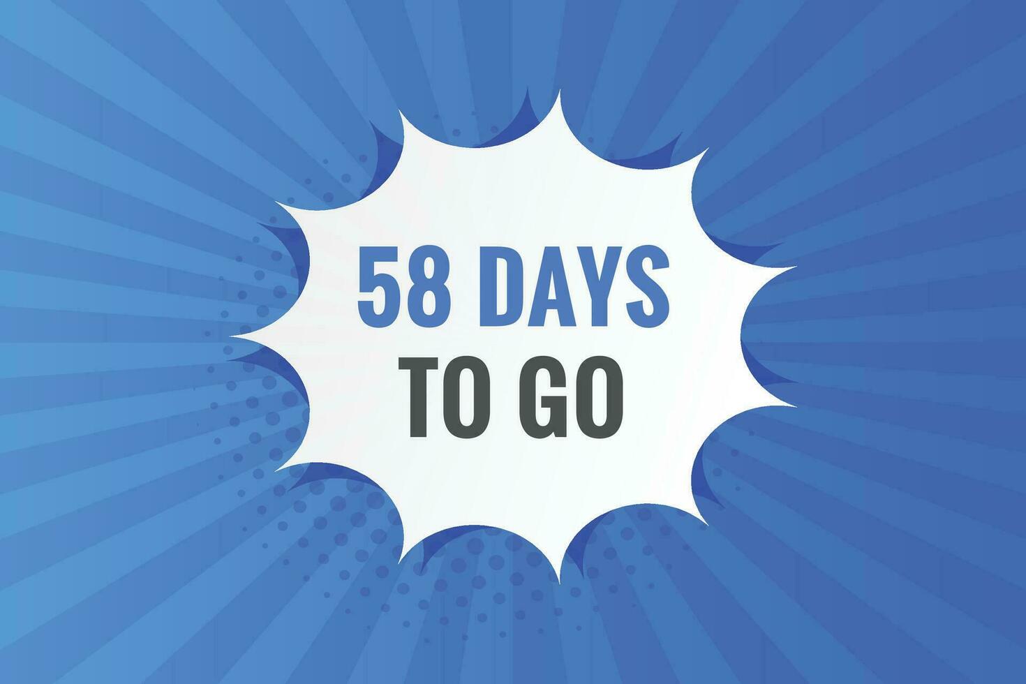 58 days to go countdown template. 58 day Countdown left days banner