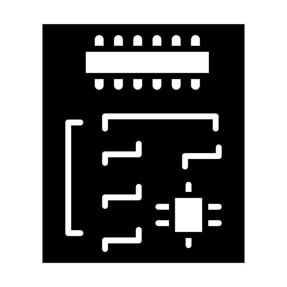 Motherboard Vector Glyph Icon For Personal And Commercial Use.