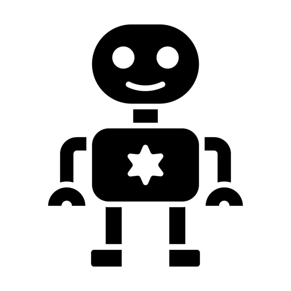 Robot Vector Glyph Icon For Personal And Commercial Use.