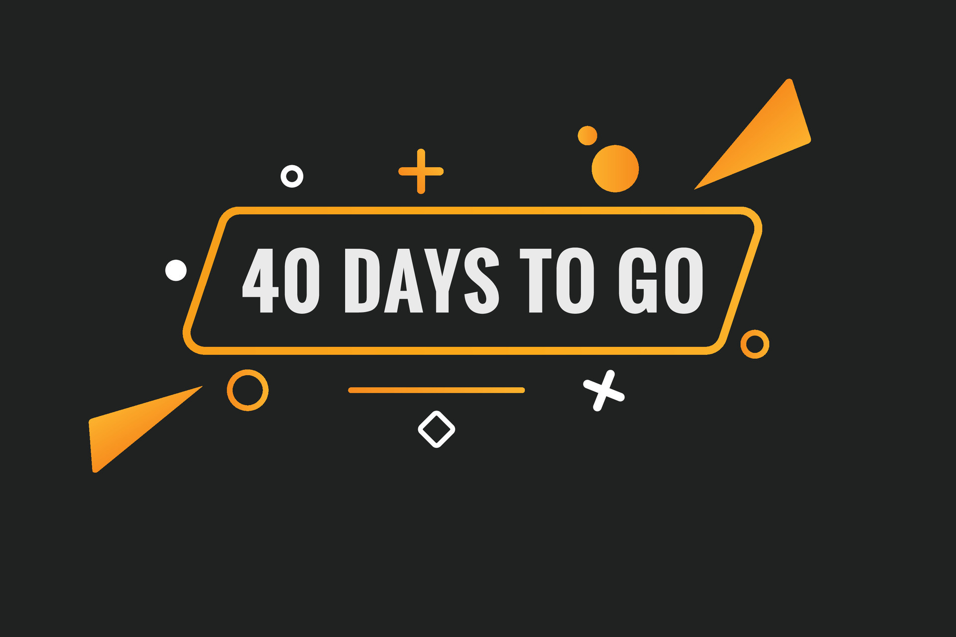 40 Days To Go Countdown Template 40 Day Countdown Left Days Banner