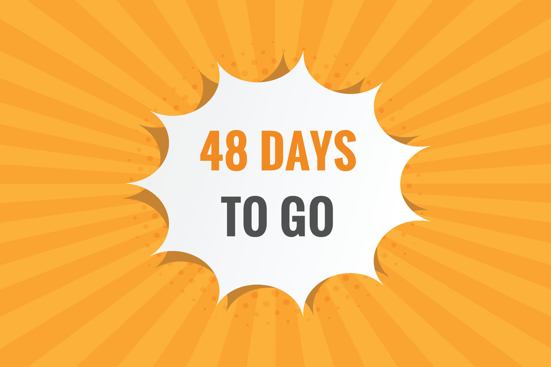 48 days to go countdown template. 48 day Countdown left days banner