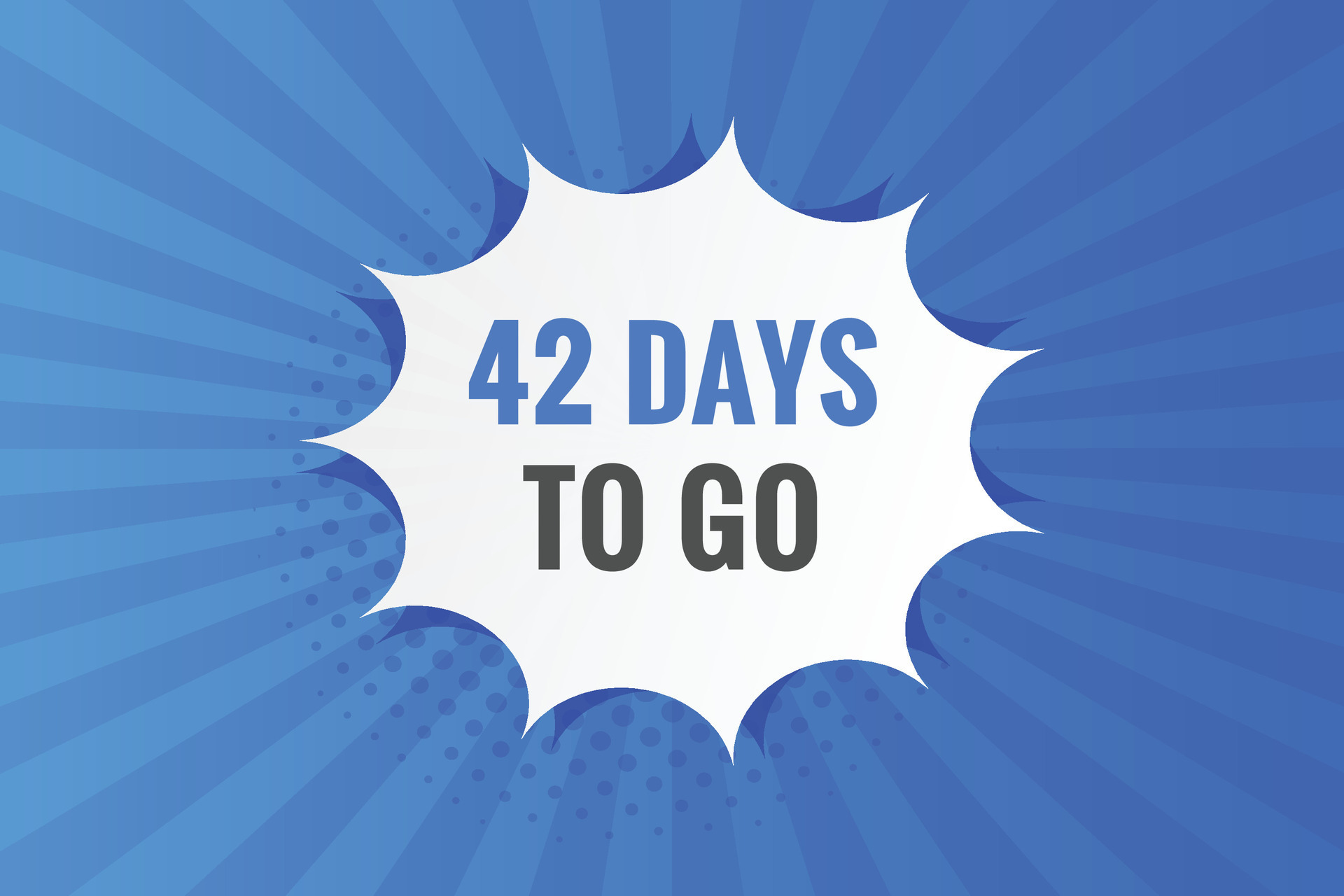 42 days to go countdown template. 42 day Countdown left days banner