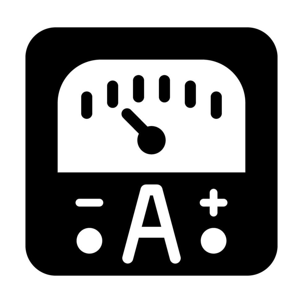 Ammeter Vector Glyph Icon For Personal And Commercial Use.