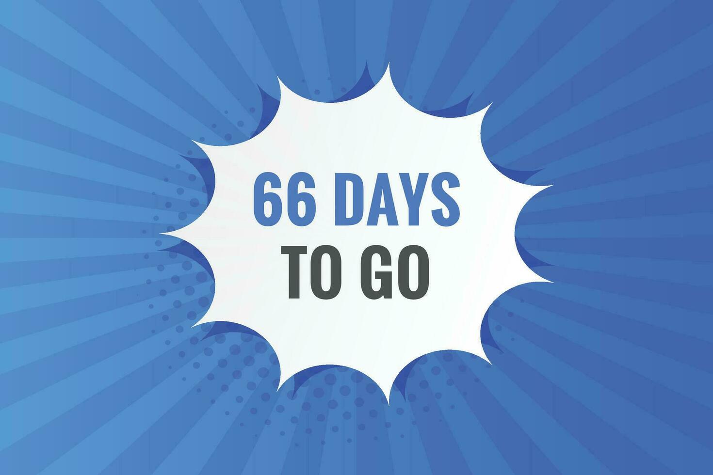 66 days to go countdown template. 66 day Countdown left days banner design vector