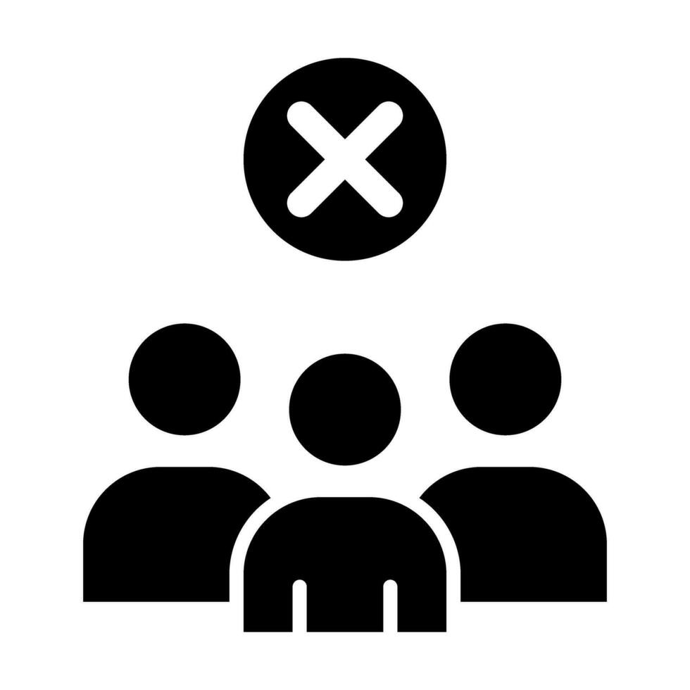 Avoid Crowds Vector Glyph Icon For Personal And Commercial Use.