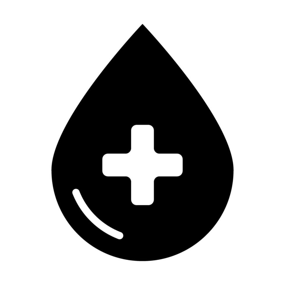 Blood Drop Vector Glyph Icon For Personal And Commercial Use.