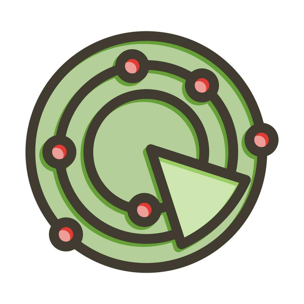 Radar Thick Line Filled Colors For Personal And Commercial Use. vector