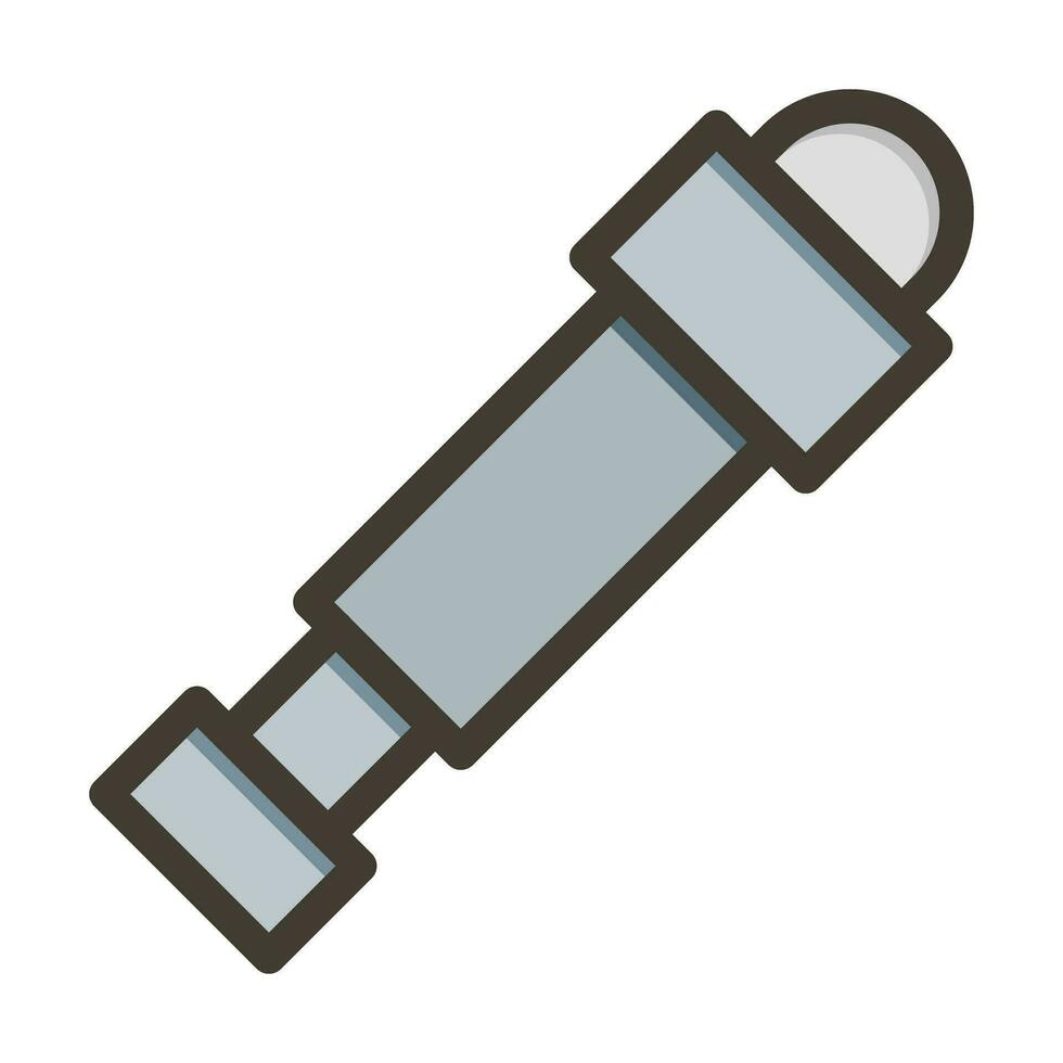 Spyglass Thick Line Filled Colors For Personal And Commercial Use. vector