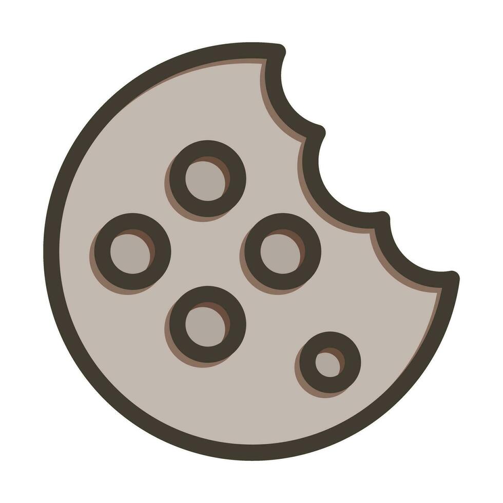 Cookies Thick Line Filled Colors For Personal And Commercial Use. vector